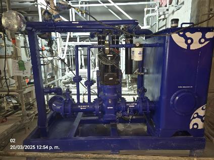 Lubricantera industrial azul — nueva